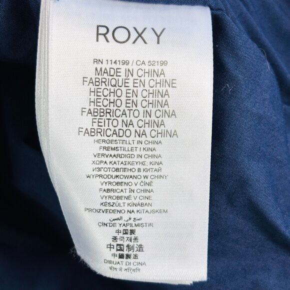 Y2K Roxy quilted jacket S Ikat mixed print boho blue pink full zip Patchwork - Picture 12 of 14